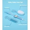 Baby Healthcare and Grooming Kit, Safety Newborn Nursery Care Set, with Hair Brush Comb, Nail Clipper, Thermometer, Pacifier Clip, Nasal Aspirator for Newborn Infant Baby Girls Boys (Blue)