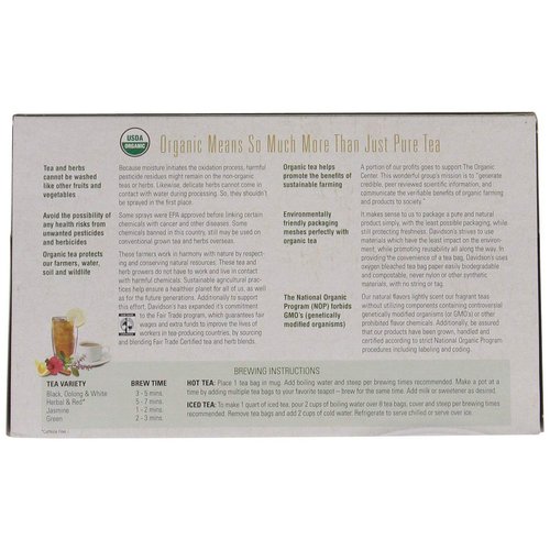 Davidson's Organics, Decaffeinated Wild Strawberry, 100-count Unwrapped Tea Bags