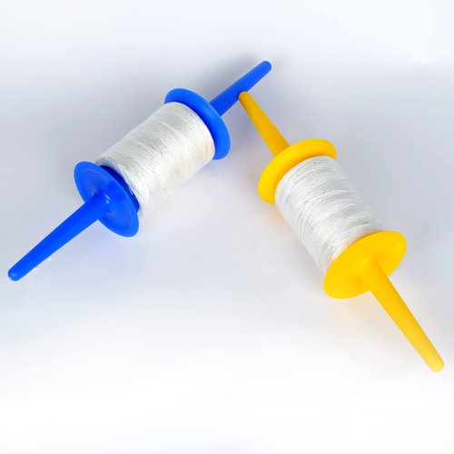 Simxkai Kite Spool, Kite Reel Winder,Grip Kite String Handle, 600 feet Twisted Kite Line for Each String Handle (2 Pack)