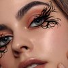 20 Pairs of Halloween Eye Shadow Temporary Tattoo Stickers Eyeliner Decals Face Eye Makeup Stickers for Women Girls Halloween Masquerade Party