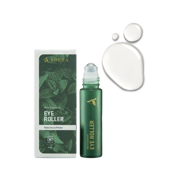 Abera Eye Roller Serum for Men – Eye Bags, Dark Circles & Puffiness Treatment – Mint Essence with Vitamin C & Peptides 0.34 fl oz