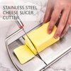 WGPG Stainless Steel Cheese Slicer Cutter, Multipurpose Cheese Slicer Food Cutter with Blade, Cheese Cutter Board Accurate Size Scale for Cutting Cheese Butter Vegetables Sausage Herbs & More