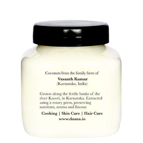 Daana Organic Coconut Oil for Skin: Extra Virgin, Cold Pressed (12 oz)