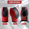 AICARS Leather Gear Shift Knob Cover Compatible with Ford Focus丨 Escape丨 Fusion丨 Fiesta丨 Transit 2012-2019 Black Leather with Red Stitches Shifter Knob Cover- (Black& Red)