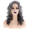 Wiwige Long Curly Wavy Grey Wig for Women Natural Looking Synthetic Halloween Cosplay Costume Wig