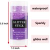 MEICOLY Purple Body Glitter Stick,Mardi Gras Carnival Mermaid Face Glitter Gel,Chunky Glitter For Face/Body/Hair/Eyes/Lip,Holographic Sequins Paint,Sparkling Face Glitter Makeup Body Glitter For Women