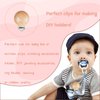 18 Pieces Wood Pacifier Clips Toy Suspender Clips Baby Teething Grasping Suspender Clips Charm DIY Pacifier Holder Clips Pacifier Accessories