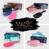 Magic Hair Brush Blue | Professional Flexible Vented Hair Brush For Detangling | Blue Detangler Brush And Blue Traveling Case Use As A Blowout Brush Styling Brush Or Wet/Dry Brush