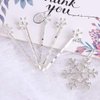 Beaupretty 6pcs Snowflake Hair Clips Snow Bobby Pins Rhinestones Wedding Hair Clips Barrettes Hair Accessories