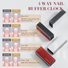 Canvalite Nail Buffer for Natural Nails, All in One 4 Way Nail File & Buffer Block That Shapes, Files, Smoothes, and Shines, 100/180 Grit, 9pcs