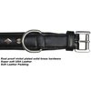 Derby Dog Designer Series USA Leather Spikes and Diamond Padded Dog Collar, 12"
