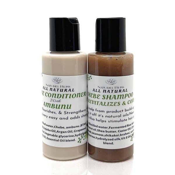 Sample Sizes/Chebe Shampoo & Conditioner Pack...Hair Growth Kit| Strengthens|Moisturizing|Restorative..2oz (Combo(Shampoo/Cond))