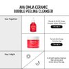Parnell AHA Omija Ceramic Bubble Peeling Cleanser (180ml/6.08 fl.oz) | Gentle Exfoliating Foam Cleanser for Smooth, Radiant Skin | Korean Skin Care