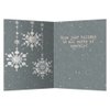 Tree-Free Greetings Holiday Greeting Cards, Gray Snowflake Happy Holidays, Vintage Brown Recycled Paper, Boxed Note Card Set, 10-Pack (HB93304)