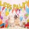 Lets Pawty Balloons Banner 40 Inch,Gold Dog Birthday Decorations,Paw Foil Letter Balloon for Dogs Paw Pet Puppy Theme Party Supplies