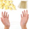 letaomei Hair Net 80 Pcs and U Shaped Pins Set 30 Pcs,22Inches Hairnet Individual Package Invisible Elastic Edge Mesh Hair Nets for Buns Women Food Serive Dancer(Blonde)