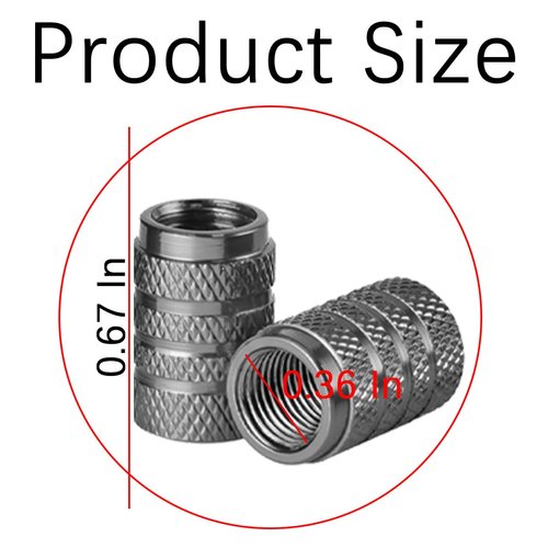 Osilly 12 Pcs Car Tire Valve Stem Cap Covers, Aluminum Alloy Air Caps Cover, Leak-Proof and Corrosion Resistant Auto Accessories, Universal Stem Cap for Trucks SUVs Motorcycles (Gray)