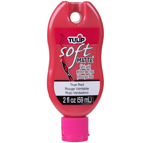 Tulip 309-57 Soft Matte Fabric Paint 2oz, 2 Fl Oz (Pack of 1), True Red