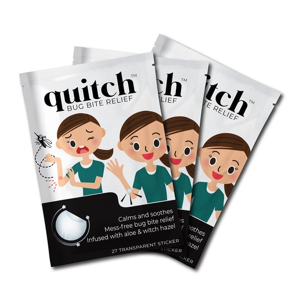 quitch 3x27ct Bulk Pack, Bug Bite Itch Relief Patch Kids, Summer Travel Essentials for Kids, Mosquito Bug Bite Thing Suction Tool Alternative, Summer Camp Essentials Itch Relief for Kids and Baby