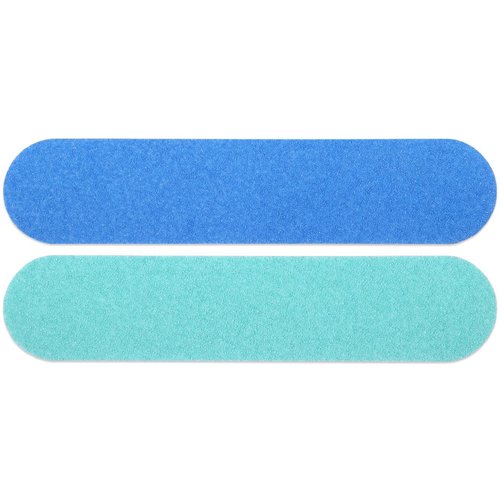 25pcs - PANA Mini Double-Sided Emery Nail File for Manicure, Pedicure, Natural, and Acrylic Nails - Blue/Light Blue (Grit 80/80)