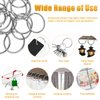 Shower Curtain Hooks Rings,24 Pcs Rustproof Metal Shower Hooks for Shower Curtain,Glide Smoothly Round Shower Rings for Curtain,Shower Curtain Rings for Bathroom Shower Rod,Snap Joint Design (Silver)