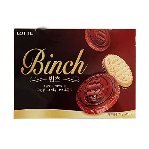 Lotte Binch - Europe Inspired Half Chocolate Half Cracker Premium Biscuits 204g