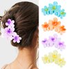 Amariver 4PCS Flower Hair Claw Clips for Women Plumeria Flower Hair Clips Non-slip Cute Claw Clips Flower Hair Clip for Thick Thin Hair Strong Hold Hair Claws Hair Accessories for Women Girls