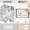 NOCAFI Reusable Sticker Book Collecting Album A5 Storage Organizer Binder Collection Notebook with 40 Sheets Blank Release Paper (Black)