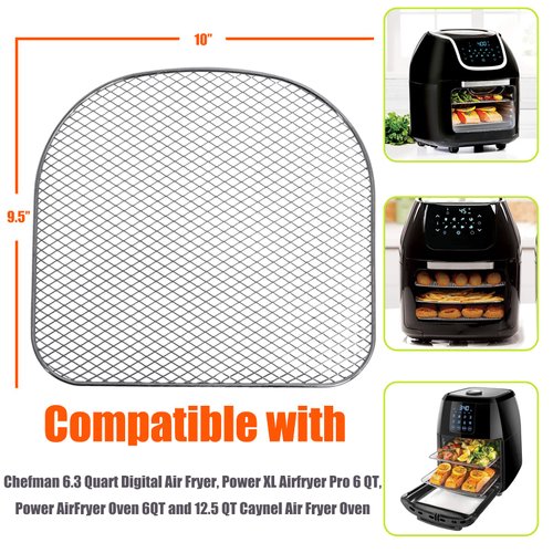 Hoqqf Dehydrator Racks Compatible with 6qt Chefman Caynel and Power Air Fryer Oven