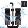 hygger Sponge Filter, Aquarium Filter Double Sponge Replaceable Media with 4 Biochemical Sponges and 1 Bag of Filtered Ceramic Balls Ultra Quiet Filter Fish Tank (S/M) (M for 15 to 55 Gallon Tank)