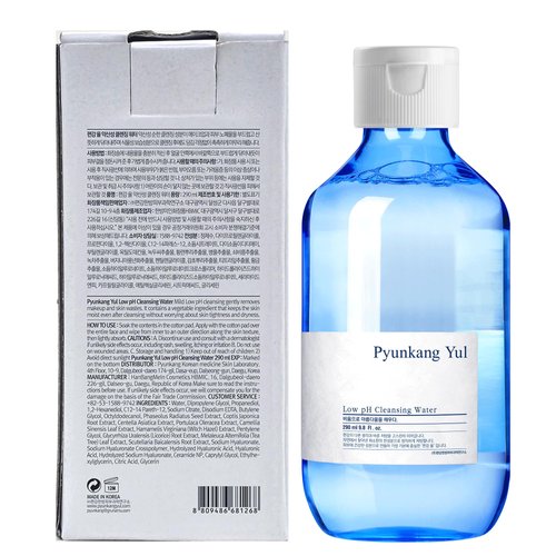 PKY Low pH Facial cleansing washes(water type)Makeup Remover Face Cleanser with Witch Hazel and AHA - Cica, Tea Tree Extract Natural Ingredients Calming Cleanser Ceramide Micellar Water 9.8 Fl Oz
