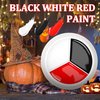 White Black Red Face Body Paint,Blendable Halloween Face Body Paint Clown Special Effects Makeup Kit,Highly Pigmented Washable Cream Body Painting for Halloween Clown Cosplay Theme Parties Costume