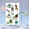 PHOGARY 20 Sheets Space Tattoos Stickers for Kids (Glow in the Dark), Children Fake Tattoos, Funny Temporary Tattoos as Outerspace Party Favors for Boys Girls Birthday, Waterproof
