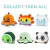 TeeTurtle - The Original Reversible Bunny Plushie - Purple - Cute Sensory Fidget Stuffed Animals That Show Your Mood
