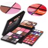 Full Face Palette Makeup All in One, Eyeshadow Palette 36 Colors, With Foundation, Trimming,Blush,16 Color Lipstick,12 Color Glitter and Mirror for Women Full Kit(#1)