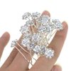 Onwon 40 Pieces Rose Flower Rhinestone Hair Clips Crystal Hair Pins for Bridal Wedding Party Daily Life Women and Girls Hair Jewelry Acessories, with Storage Bag (White)