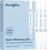 Auraglow 22% Teeth Whitening Gel Syringe Refill Pack, 22% Carbamide Peroxide, 30 Whitening Treatments, (3) 5mL Whitening Gel Syringes, Sensitive Teeth Whitening