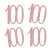 Rose Gold 100 Cut-Out Numbers, 100th Glitter Birthday Party Anniversary Decorations DIY Essentials