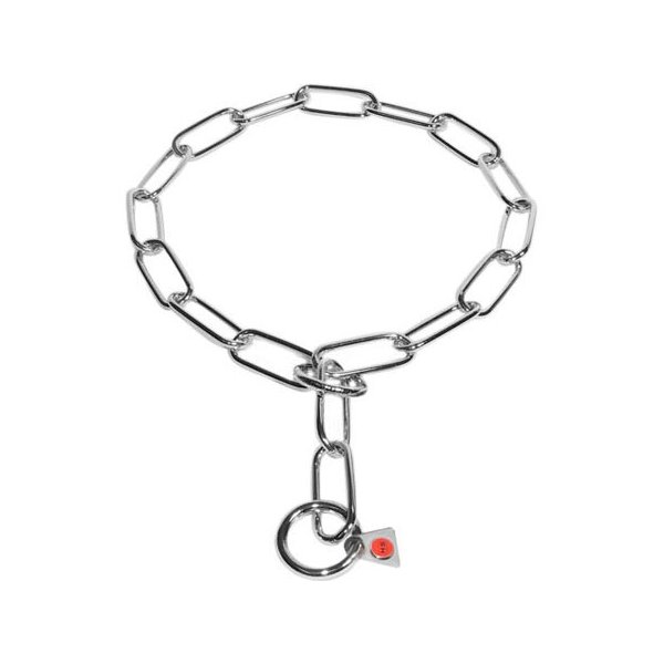 Herm Sprenger Fur Saver Long Links Dog Collar Made of Stainless Steel | Size 25 inches by 4.0 mm