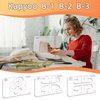 Kapyoo 3Pcs Free Motion Quilting Templates with Non-Slip Grips, Quilting Ruler and Templates for Industrial and Domestic Machines Reusable Stencils for DIY Quilt Designs (25 Series B)