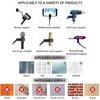Adjustable Hair Dryer Holder Stand, 360 Degree Rotation Blow Dryer Bracket with Positionable Arm and Suction Cup, Hands Free Hair Dryer Holder for Mirror and Ceramic Tile (Black 1Pack)