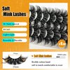 loladook 25 mm Lashes Mink Fluffy 3D Volume Mink Lashes Thick Big Long Fake Lashes Pack 25mm Dramatic Faux Mink False Eyelashes 10 Pairs