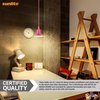Sunlite UFO Pendant Fixture LED Light Bulb, 11 Watt, (50W Equivalent), 800 Lumens, Medium (E26) Base, Pink Housing, 30K-Warm White