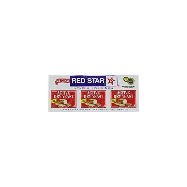 Red Star Active Dry Yeast Non GMO 1.4 Oz. Pack Of 3.