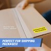 300 Labels - 4 x 2 inch, Signature Required Stickers - Yellow, Rectangular - Signature Required Shipping & Delivery - Semi-Gloss Coated, Self-Adhesive