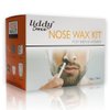 Nose Hair Removal - Wax Kit for Men and Women with 50g, 20 Applicators, 10 Pods, 1 Measuring Cup, 8 Moustache Stencils