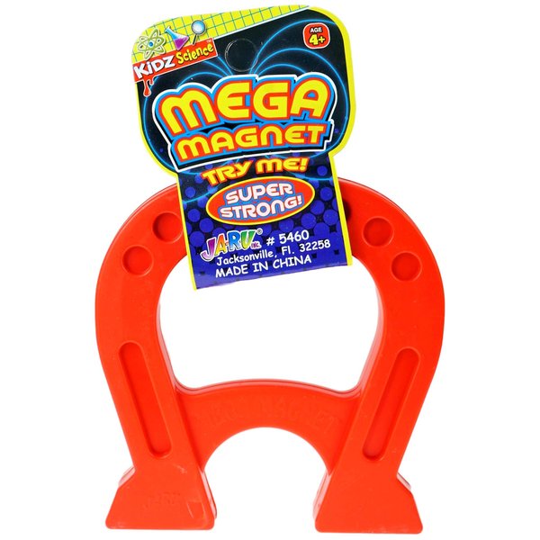 JA-RU Mega Magnet Toy (1 Magnet Horseshoe Shaped) Strong Magnets for Preschool Science Experiments & Classroom Activities for Kids. Educational Toy. School Supply. 5460-1