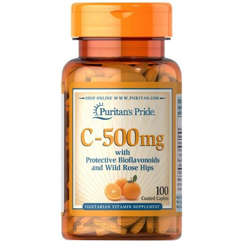 Puritan's Pride Vitamin C-500 Mg With Bioflavonoids & Rose Hips Taplets, 100 Count