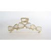 Generic Small/medium gold metal white bow hair claw clip for medium fine hair