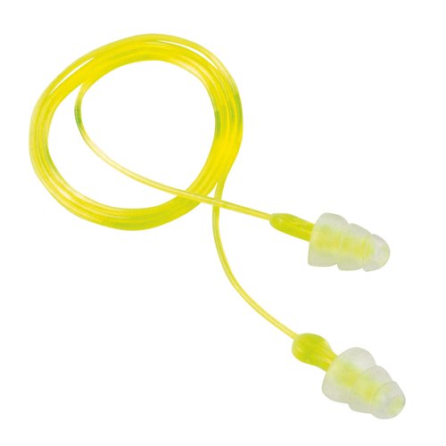 Peltor Sport Tri-Flange Corded Reusable Earplugs, 26 Db Nrr, 3-Pair Per Pack